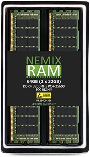 NEMIX RAM 384GB 12x32GB DDR4-3200 PC4-25600 2RX8 ECC RDIMM זיכרון שרת רשום על ידי NEMIX RAM