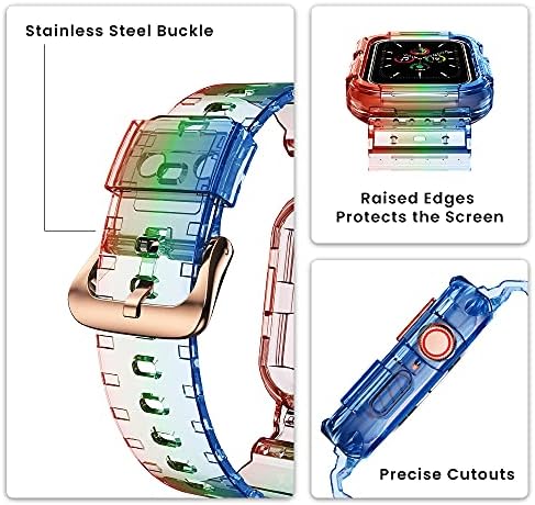 Notocity for Apple Watch Band ברור 38 ממ 40 ממ עם רצועת החלפה ברורה ושקופה עבור IWatch SE סדרה 6 5 4